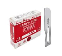 100 x Swann Morton No.14 Dermaplaning Tools Lame per bisturi sterili in acciaio al carbonio