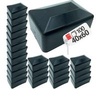 100 x tappi per pali neri 40 x 60 mm tappi per recinzione
