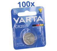 100 X Varta Cr 2025 CR2025 Lithium 3V 1er Blister