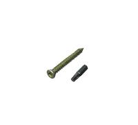 100 X Viti Telaio IN Calcestruzzo 7.5 X 122mm + Tappi Con una Punta Torx Gratis