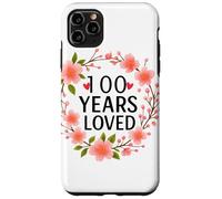 100 Years Loved Floral 100th Birthday Women 100 Years Old Custodia per iPhone 11 Pro Max