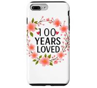 100 Years Loved Floral 100th Birthday Women 100 Years Old Custodia per iPhone 7 Plus/8 Plus