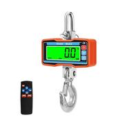 1000/1500/2000KG Bilancia sospesa elettronica LCD Elettronica industriale Heavy Duty Gancio in acciaio Bilance for gru per l'edilizia, la fabbrica(1000kg ORANGE)