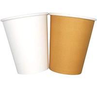 1000/200/100/50 Bicchieri in Carta 240ml Riciclabili Bianco Monouso Biodegradabili Compostabili Premium Quality Acqua caffè Thè Cioccolata Calda Bevande Fredde Ecologico