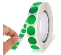 1000 Adesivi a Pois Verdi da 1,3 cm - Rotondi, Circolari, Impermeabili per Marcatura, Codifica a Colori - Etichette per Ufficio, Negozio, Casa, Aula