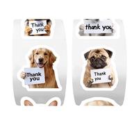 1000 adesivi di ringraziamento per cani, simpatici sticker realistici per cani, decorativi per diari, album di ritagli, quaderni, confezioni regalo e artigianato fai-da-te
