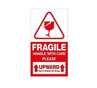 1000 Adesivi"Fragile This Way Up Handle With Care" Adesivi, White-Red scotch pacchi etichette adesive scatole trasloco scatola trasloco Grande fragile Handle with care Keep Dry verso
