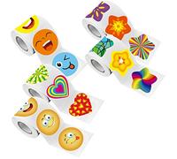1000 adesivi motivazionali e ricompense, perfetti per insegnanti, 40 design e 5 temi, con linea di perforazione (ogni adesivo misura 3.8cm di diametro).