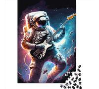 1000 Astronauta che suona la chitarra842 Puzzle quadrati creativi per adulti, puzzle di carta Giochi di sfida unici 38x26 cm/1000 pezzi