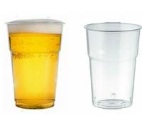1000 BICCHIERI PLASTICA CC 390 SEMI RIGIDI BIRRA CRISTAL TRASPARENTE BAR 390 ML