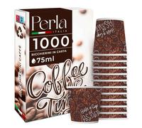 1000 bicchierini caffè di carta 75ml monouso biodegradabili e per bevande calde.