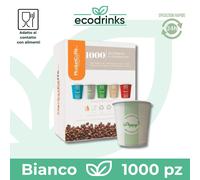1000 BICCHIERINI CARTA 75ML BICCHIERI PER CAFFÈ BIANCO