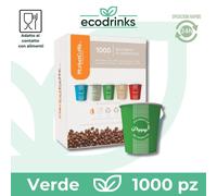 1000 BICCHIERINI CARTA 75ML BICCHIERI PER CAFFÈ VERDE