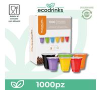 1000 BICCHIERINI PER CAFFE' IN PLASTICA DA 80CC MADE IN ITALY