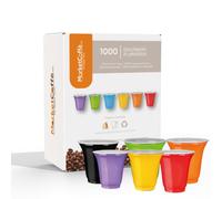 1000 Bicchierini Plastica per caffè 80cc vari colori Bar macchina caf Multicolor