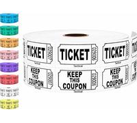 1000 biglietti della lotteria Tacticai bianco (1 su 8 colori), doppio rotolo, biglietto per eventi, ingresso, ricompensa di classe, raccolta fondi e premi