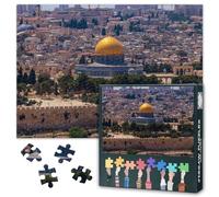 1000 blocchi per adulti con puzzle Gerusalemme, puzzle moschea Al-Aqsa, per adulti con puzzle di montagna del tempio, gioco di puzzle o giocattolo per gli amici più anziani 50 x 70 cm