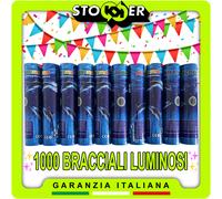 1000 BRACCIALETTI LUMINOSI STARLIGHT FLUORESCENTI BRACCIALI DISCOTECA FLUO PARTY