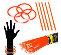 1000 BRACCIALI ARANCIONI LUMINOSI FLUORESCENTI STARLIGHT BRACCIALETTI FLUO