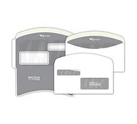 1000 Buste FLYMATIC - Commerciale Gommata f.to 115x230 in carta uso mano FSC 80gr. con due finestre 22x90 45x110 - Pigna Envelopes