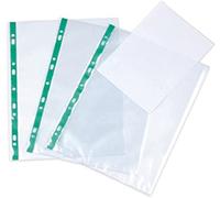 1000 buste perforate di qualità, 50 micron, resistenti, formato A4, in vetro trasparente
