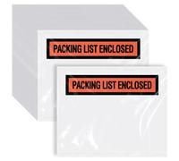 1000 buste trasparenti autoadesive per spedizioni, impermeabili, per lista di imballaggio, buste con caricamento dall'alto, sacchetti chiusi (arancione, 18 x 24,9 cm)