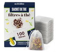 1000 Bustine da Tè Riempibili Usa e Getta in Amido di Mais - Filtri Vuoti per Tè Sfuso, Tisane, Spezie - Senza Plastica, Non Si Sciolgono - Misura Grande 8x6cm con Cordino