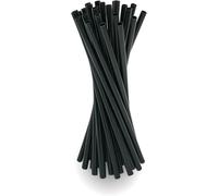 1000 Cannucce Cocktail Compostabili, Nere -RIUTILIZZABILI- Larghe Ø 7 mm, | Cannucce per Bubble Tea, Feste, Bar | CPLA Rigido Vegetale (21 Cm)