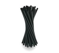 1000 Cannucce Cocktail Compostabili, Nere -RIUTILIZZABILI- Larghe Ø 7 mm, Lunghe 21 cm | Cannucce per Bubble Tea, Feste, Bar | CPLA Rigido Vegetale