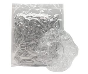 1000 cappe doccia monouso in plastica trasparente con elastico (10 x 100 pezzi)