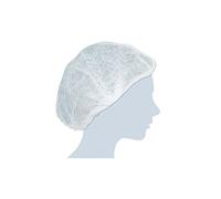 1000 CUFFIE PLISSE' Monouso in TNT Colore BIANCO Copri Testa e Capelli 1GWP