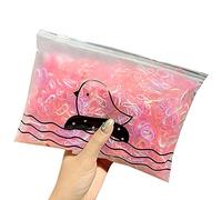 1000 elastici per capelli, piccoli elastici per capelli, senza danni, mini elastici in gomma senza cuciture per ragazze e donne per tessere diverse acconciature (F)