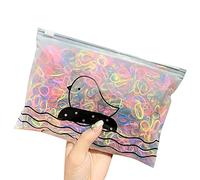 1000 elastici per capelli, piccoli elastici per capelli, senza danni, mini elastici in gomma senza cuciture per ragazze e donne per tessere diverse acconciature (B)