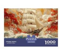 1000 Elementi Canvas barca Puzzles Sfide Divertenti Decora La Casa Vela Avventura Puzzle Di Autotone Giogattotoli Sfida Regalo Per Adulti E Bambini Da 12 Anni 70x50cm/1000pcs