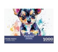 1000 Elementi Chihuahua Puzzle Sfide Divertenti Decora La Casa Giochi canes Puzzle Relax Giogattotoli Sfida Regalo Per Uomini E Donne 38x26cm/1000pcs