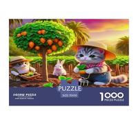 1000 Elementi Cute Cat Puzzle Sfide Divertenti Decorazione Perfetta Giochi Lovely Animals Puzzle Relax Intrattenimento Creativo Per Adulti 70x50cm/1000pcs
