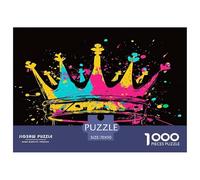 1000 Elementi Hip Hop Crown Puzzle Giochi-rompicapo Decorazione Perfetta Rap Royalty Puzzle Di Cartone Giocattoli Sfida Regalo Per Adulti E Bambini 70x50cm/1000pcs