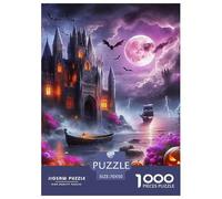 1000 Elementi Horror Castle Puzzle Sfide Divertenti Decora La Casa Fascinating World Puzzle Di Cartone Intrattenimento Creativo Per Adulti E Ragazzi 70x50cm/1000pcs