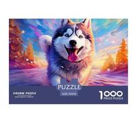 1000 Elementi, Husky, Qualità Premium, Per Adulti E Bambini Dai 12 Anni Puzzle, Cartoon Animal（70x50cm/1000pcs）