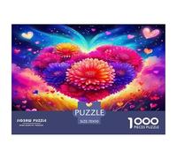 1000 Elementi Love Flowers Puzzle Sfide Divertenti Decorazione Perfetta Giochi Beautiful Puzzle Relax Intrattenimento Creativo Per Adulti 70x50cm/1000pcs