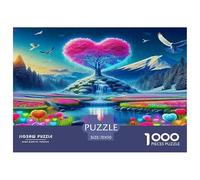 1000 Elementi Love Flowers Puzzles Sfide Divertenti Decorazione Perfetta Beautiful Puzzle Di Cartone Intrattenimento Creativo Per Uomini E Donne 70x50cm/1000pcs