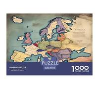 1000 Elementi mappapapa d'Europa Puzzles Sfide Divertenti Decorazione Perfetta Classici Geografia europea Puzzle Giochi Edugattoivo Per Adulti E Bambini 70x50cm/1000pcs