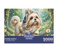 1000 Elementi Shih Tzu Puzzles Giochi-rompicapo Decora La Casa Giochi cane Puzzle Relax Giogattotoli Sfida Regalo Per Uomini E Donne 38x26cm/1000pcs