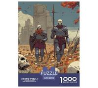 1000 Elementi Skeleton Knight Puzzles Giochi-rompicapo Decora La Casa Giochi Gothic Style Puzzle Relax Giocattoli Sfida Regalo Per Uomini E Donne 52x38cm/1000pcs