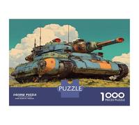 1000 Elementi Tank Puzzle Sfide Divertenti Decora La Casa War Machine Puzzle Di Cartone Intrattenimento Creativo Per Adulti E Ragazzi 52x38cm/1000pcs