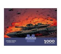 1000 Elementi Tank Puzzle Sfide Divertenti Decorazione Perfetta Giochi War Machine Puzzle Relax Intrattenimento Creativo Per Adulti 38x26cm/1000pcs