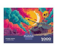 1000 Elementi Tank Puzzles Giochi-rompicapo Decorazione Perfetta Giochi War Machine Puzzle Relax Intrattenimento Creativo Per Adulti E Bambini 38x26cm/1000pcs