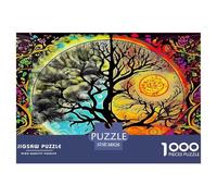 1000 Elementi Tree of Life Puzzle Giochi-rompicapo Decorazione Perfetta Sacred Plants Puzzle Di Cartone Giocattoli Sfida Regalo Per Adulti E Bambini 38x26cm/1000pcs