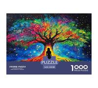 1000 Elementi Tree of Life Puzzle Giochi-rompicapo Decorazione Perfetta Sacred Plants Puzzle Di Cartone Giocattoli Sfida Regalo Per Adulti E Bambini 52x38cm/1000pcs