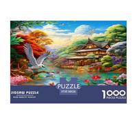 1000 Elementi Uccelli e fiori Puzzle Sfide Divertenti Decorazione Perfetta Botanical uccello Scenes Puzzle Di Autotone Giogattotoli Sfida Regalo Per Adulti E Bambini 38x26cm/1000pcs